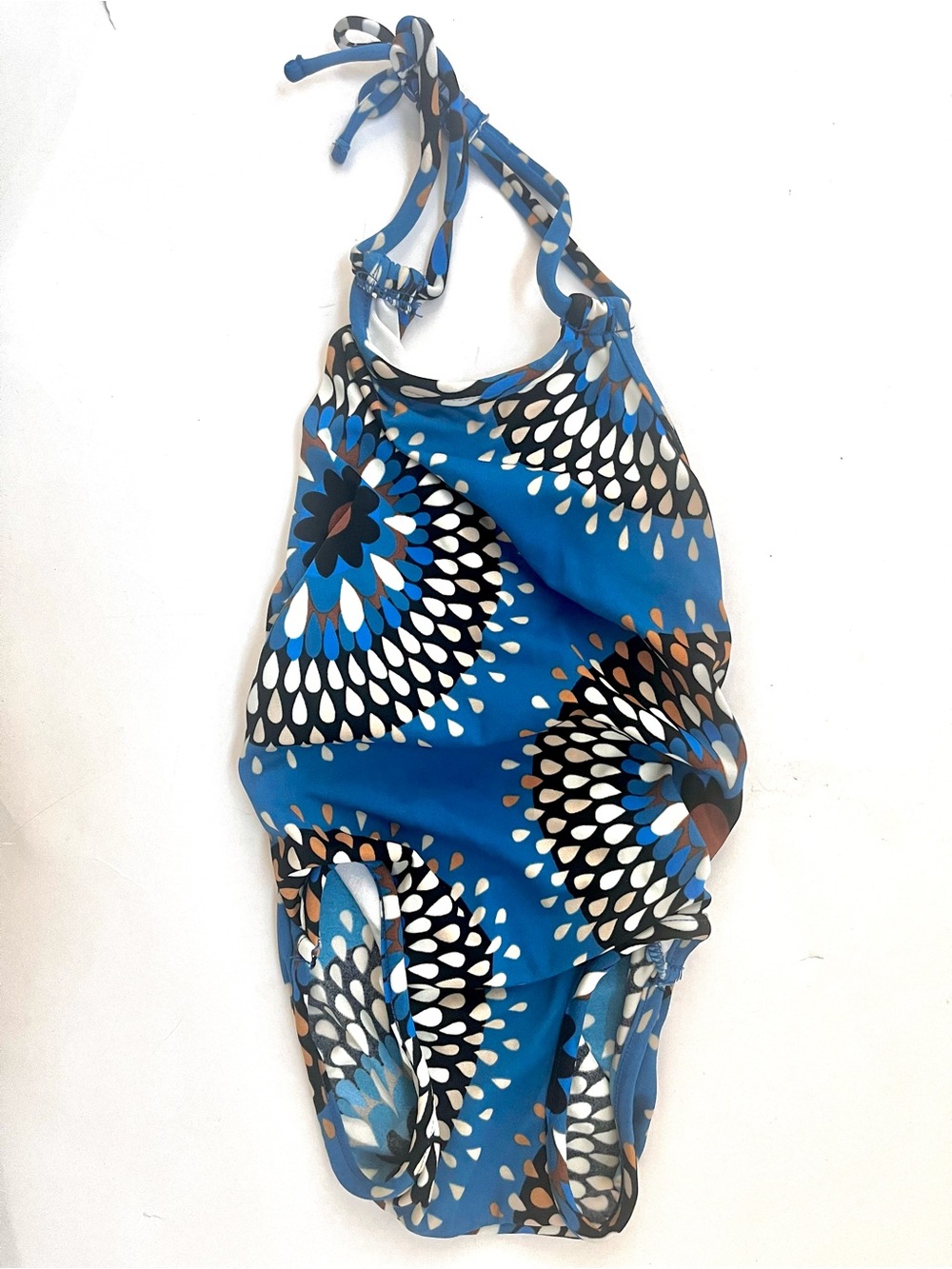 BabyGap 12-18 mth Blue Floral Halter Kids One-Piece Swimsuit